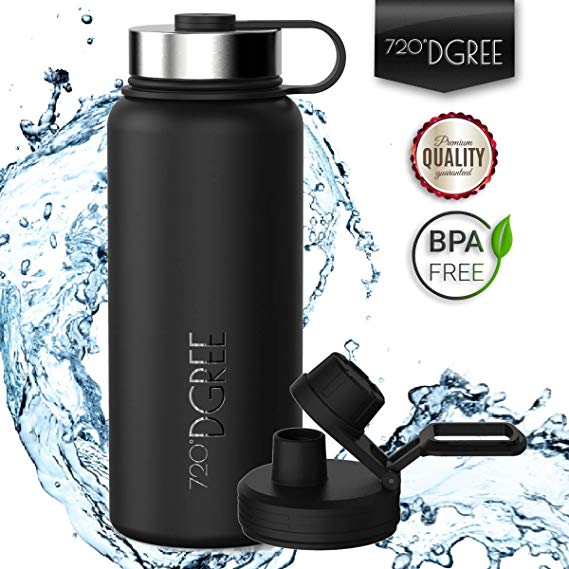 720°DGREE noLimit” | Stainless Steel Water Bottle 500, 950ml | Insulated Thermo Vacuum Flask   Free Sports Cap | BPA Free