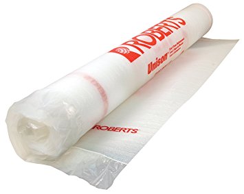Roberts 70-025 Unison 2-In-1 Underlayment, For Laminate And Wood Floors, Blocks Moisture, Cushions, 100 Sq. Foot Roll