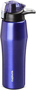 Cupture Action Water Bottle Flip Top with Handle - 22oz Stainless Steel Vacuum-Insulated