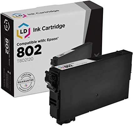 LD Remanufactured Ink Cartridge Replacement for Epson 802 T802120 (Black)