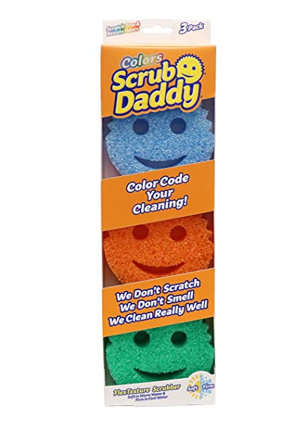 Scrub Daddy Colors Anti-Rayures Éponge à Récurer Flextexture