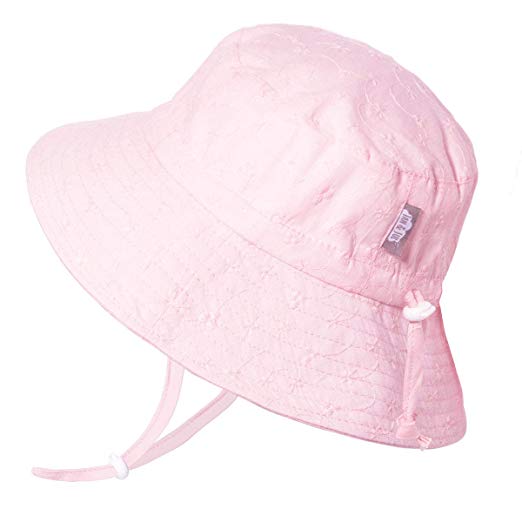 JAN & JUL Girls Breathable Cotton UV Protection Sun-Hat, Adjustable Chin-Strap, Baby and Kids