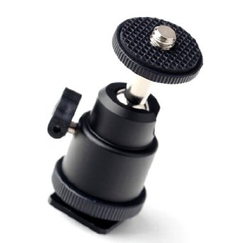 Esonstyle Mini Ball Head with Lock and Hot Shoe Adapter Camera Cradle