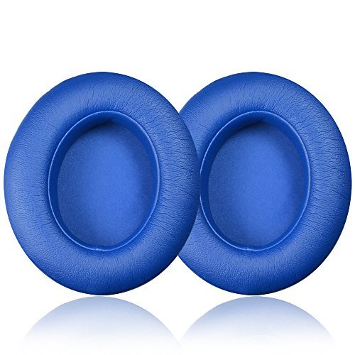 ITIS Replacement Earpad Cushions for Beats Studio 2.0 Wired/Wireless,Sutdio 3.0 Over-Ear Headphones (Not for Solo or Studio 1st Gen Headphones) with ITIS Cable Clip (Blue)