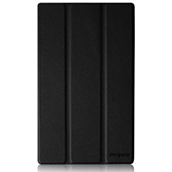 BeePole Samsung Galaxy Tab A 10.1 With S Pen(P585/P580) Case - Smart Tri-Folder PU Leather Protective Tablet Case Cover for Samsung Galaxy Tab A 10.1 With S Pen (SM-P585/SM-P580), Black