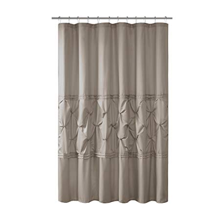 Comfort Spaces – Cavoy Shower Curtain – Taupe – Tufted Pattern - 72x72 inches