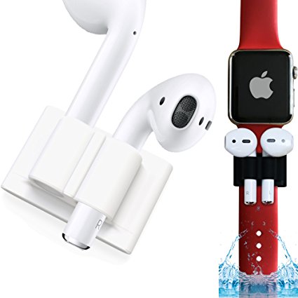 AirPods Watch Band Holder | Apple Airpod Holder for Exercise – Safely Secure Your AirPods On Your Wrist Strap with The Bander While Working Out (White)