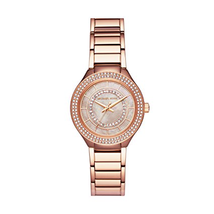 Michael Kors Women's Rose Goldtone Round Face Kerry Watch