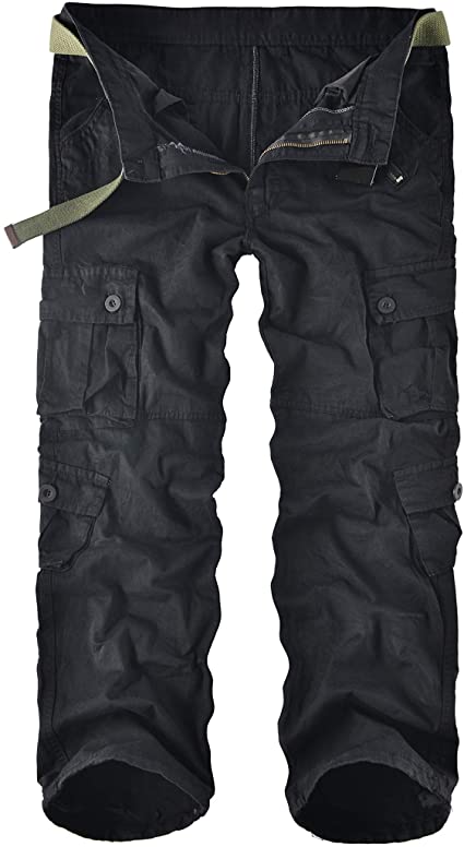 Leward Men's Cotton Casual Military Army Cargo Camo Combat Work Pants with 8 Pocket