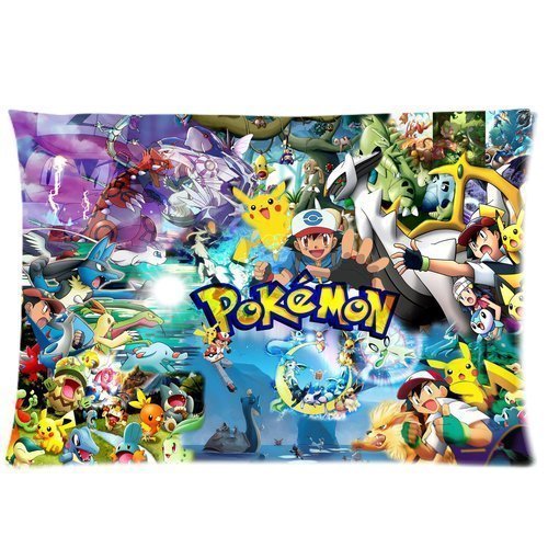 Custom Pokemon Pattern 19 Pillowcase Cushion Cover Design Standard Size 20X30 Two Sides