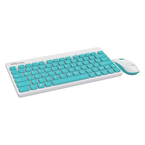 Portronics Key2-A Combo of Multimedia Wireless Keyboard & Mouse, Compact Light-Weight for PCs, Laptops and Smart TV, White