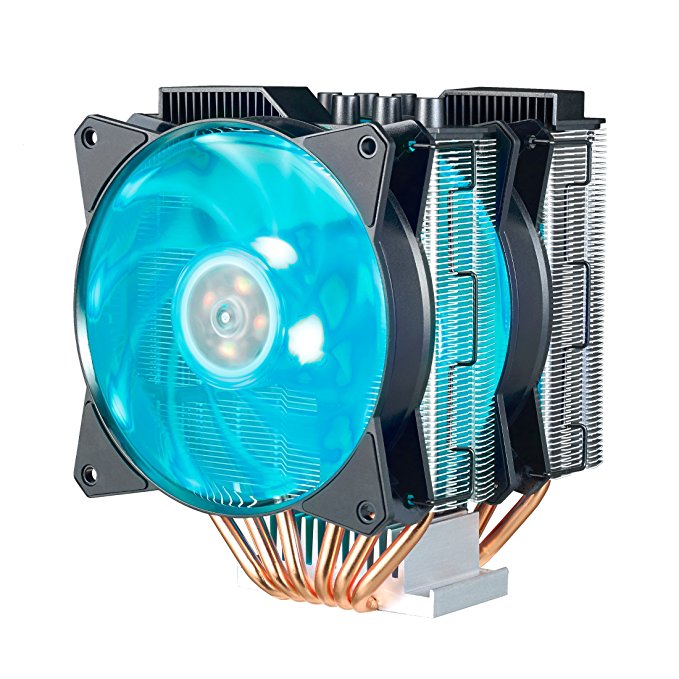 Cooler Master MA620P Twin Tower RGB CPU Air Cooler 6 CDC Heat Pipes 2 RGB Master Fan with Intel/AMD AM4 Support Cooling (MAP-D6PN-218PC-R1)