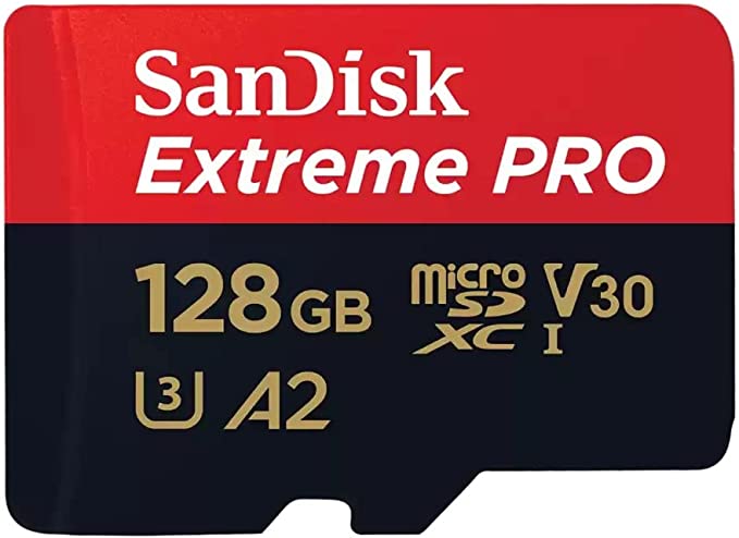 SanDisk 128GB Extreme PRO microSDXC card   SD adapter   RescuePRO Deluxe, up to 200MB/s, with A2 App Performance, UHS-I, Class 10, U3, V30