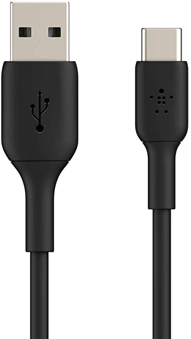 Belkin USB-C Cable (Boost Charge USB-C to USB Cable, USB Type-C Cable for Note10, S10, Pixel 4, iPad Pro, Nintendo Switch and More) 1m, Black, Model Number: CAB001bt1MBK