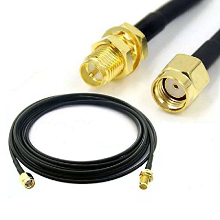 HUACAM HCM05 RP SMA Male to RP SMA Female WiFi Wireless Antenna Extension Cable 5M