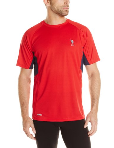 U.S. Polo Assn. Men's Raglan Performance Mesh Feel Dry T-Shirt