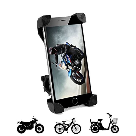 Cell Phone Holder for Bike Motorcycle Bicycle Mount Adjustable Universal for iPhone 8 7 6 6( ) 6s 6s Plus Samsung Galaxy S8 S7 S6 Nexus LG and Most Other Devices