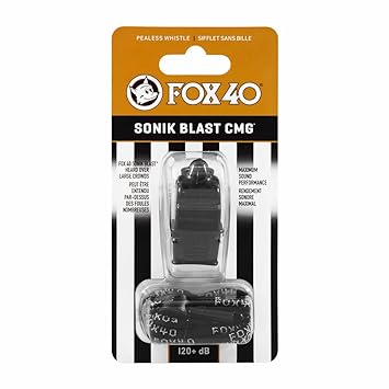 FOX 40 Sonic Blast Cmg Official Plastic with Lanyard (Black)