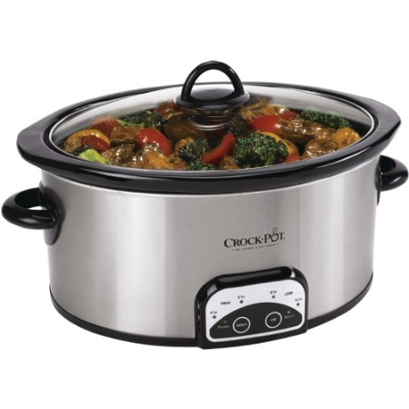 Crock-Pot SCCPVP600-S 6-Quart Smart-Pot Oval Slow Cooker Stainless Steel