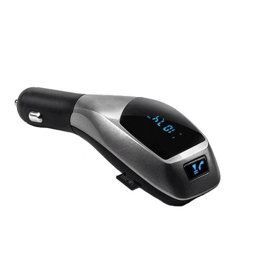 Bluetooth Car KitsLEOKOR Wireless FM Transmitter Radio Adapter with Car Charger Hands-Free Calling MP3 Player Support USB SD Card Reader