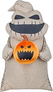 Gemmy Halloween Greeter Oogie Boogie Holding Pumpkin OPP Disney, brown