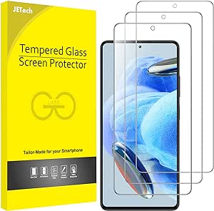 JETech Pellicola Protettiva per Xiaomi Redmi Note 12 Pro 5G / Note 12 Pro  Plus 5G, 9H Protezione in Vetro Temperato Film, Antigraffio, HD Chiaro, Pacco da 3