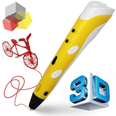 Manve Intelligent 3D Printing Pen, 3D Drawing Model Making Doodle Arts & Crafts Drawing, Stimulate childrens’ creativity, improve spatial thinking ability.(Send ABS Fibrous Material) …