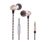 BthdhkTM Best In-ear HeadphonesJR-E100 Metal Shell Wired Super Bass Hifi Stereo with Mic for Ipod65292ipad65292iphone and Android Phone Etc -- Gold