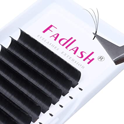 Easy Fan Lash Extensions FADLASH Volume Eyelash Extensions 0.05mm 0.07mm Self Fanning Lashes 5D 7D 10D Eyelash Volume Extensions 8-20mm (0.07-C Curl, 12mm)