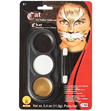 Mehron Tri Color Palette Cat Animal Makeup Accessory