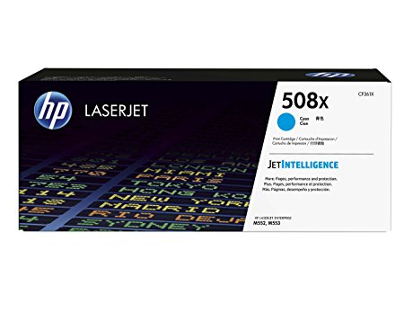 HP 508X (CF361X) Cyan High Yield Original LaserJet Toner Cartridge