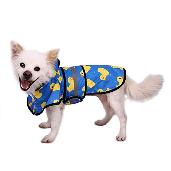 HDE Dog Raincoat Hooded Slicker Poncho for Small to X-Large Dogs and Puppies