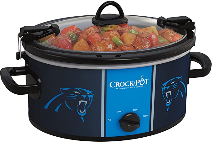 Crock-pot SCCPNFL600-CP Electric Cooking, Silver/Blue/Black