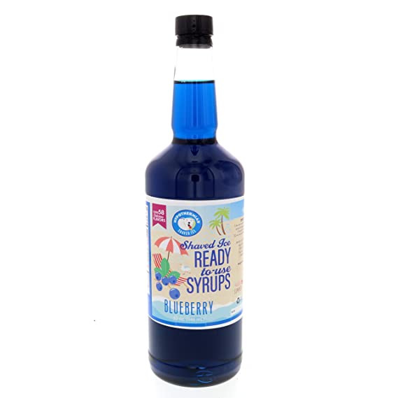 Blueberry Ready to Use Hawaiian Shaved Ice or Snow Cone Syrup Quart (32 Fl. Oz)