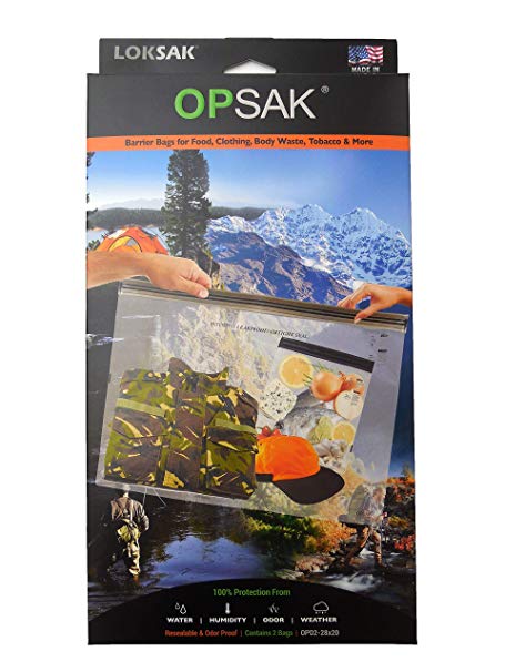 LOKSAK - OPKSAK Storage Bag, Re-Sealable and Odorless Protection from Water, Humidity, Sand and Snow