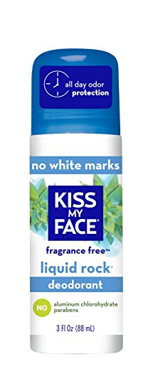 Kiss My Face Liquid Rock Roll-On Deodorant, Fragrance Free, 3 oz