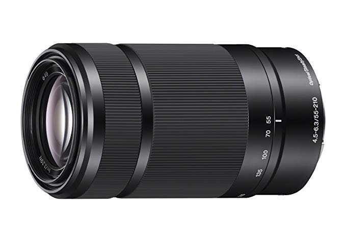 Sony E 55-210mm F4.5-6.3 Lens for Sony E-Mount Cameras (Black) (Renewed)