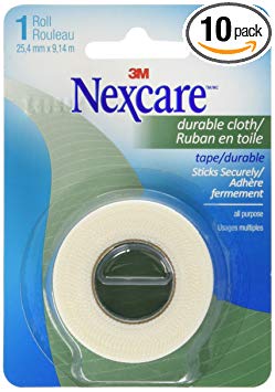 Nexcare Durable Cloth Tape 1 Inch 10 Yards