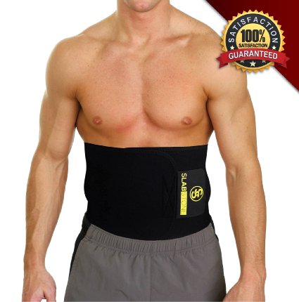 Slabstone Waist Trimmer - Includes FREE Premium Sports Armband - Premium Ab Belt for Men and Women to Help You Loose Belly Fat