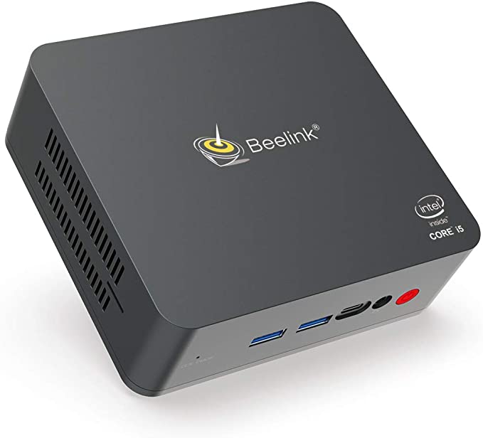 Mini PC U57 Win10 Pro Desktop Computer Intel i5-5257u (2.7 GHz) 8GB RAM 128GB SSD, 2.4G/5G WiFi, Gigabit Ethernet, Bluetooth4.2, Two HDMI