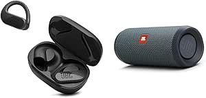 JBL Endurance Peak 3, Écouteurs de Sport sans Fil, Résistants à l'eau & Flip Essential 2 Enceinte Bluetooth Portable avec Batterie Rechargeable, Étanchéité IPX7, Autonomie de 10h, Noir