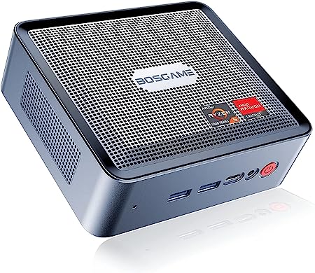 BOSGAME Mini PC AMD Ryzen 5 5600U Mini Computers (Up to 4.2GHz), 16GB DDR4 RAM 512GB NVME SSD Mini Gaming PC Windows 11 Pro, 4K@60Hz Dual HDMI/Type-C/ WiFi6/ BT5.2