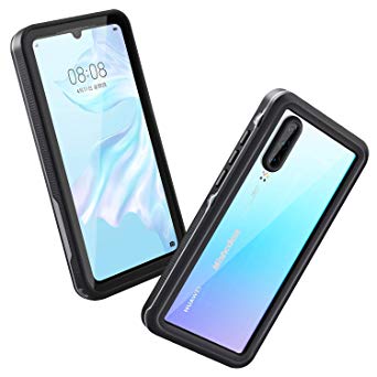 Mishcdea Waterproof case for Huawei P30, Shockproof Snowproof Dirtproof Full Body Protective Case Only for Huawei P30 (Black)