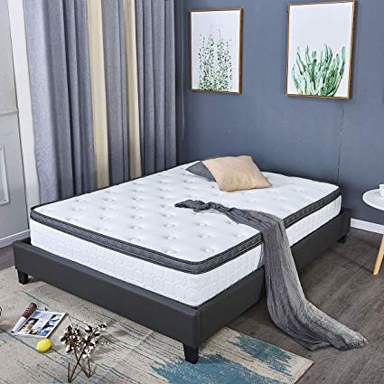 8 Inch Memory Foam Hybrid Coil Mattress, Twin Size - Bed in a Box - Twin - Firm Comfort Level - White .30
