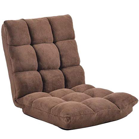 Merax Sleeper Sofa Bed 5-Position Reclining Futon Chair for Living Room Sofabed, Espresso