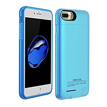4200Mah Battery Charger Case For Both iPhone7Plus and iPhone 6(S) Plus 5.5" Battery Case Rechargeable Backup Battery Power bank Charger Case,Magnet bracket (Blue 5.5" iPhone 7 plus/ 6 plus/6S plus)