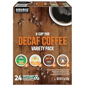 Keurig Decaf Coffee Variety Pack, Keurig Single Serve K-Cup Pods, 24 Count