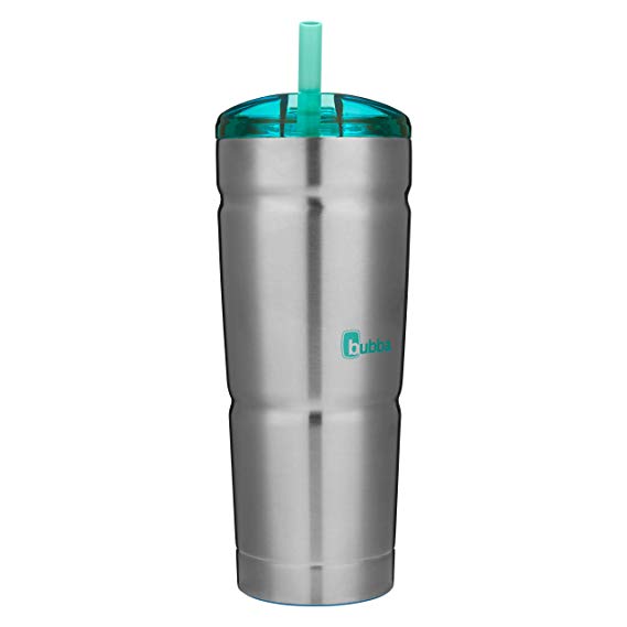 Bubba Straw Envy S Vacuum-Insulated Stainless Steel Tumbler, 24 oz, Island Teal Lid