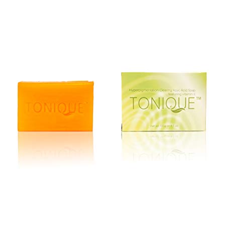 Tonique Kojic Acid Soap   Vitamin E | Lightening bar for whitening and bleaching dark spots | Eliminating acne, blemishes, and scarring | Skin brightening and toning for your face and body