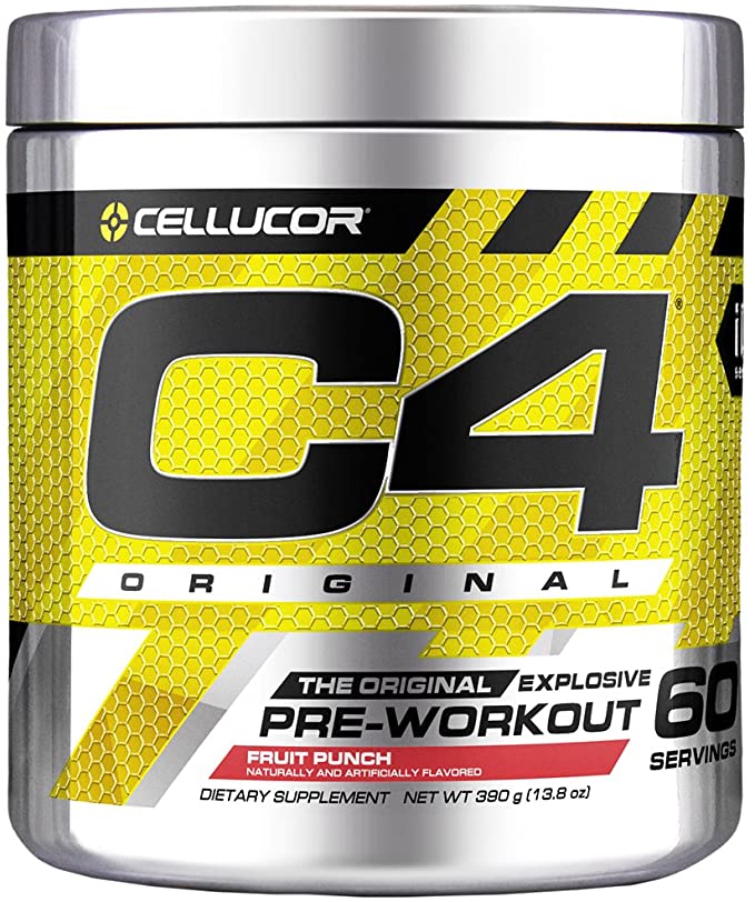 C4 Original Pre Workout Powder Fruit Punch | Vitamin C for Immune Support | Sugar Free Preworkout Energy for Men & Women | 150mg Caffeine   Beta Alanine   Creatine | 60 Servings